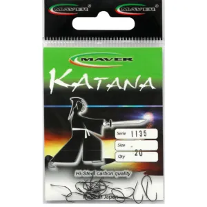 Haczyki Maver Katana 1135 rozm. 18 Black Nickel – delikatne i skuteczne