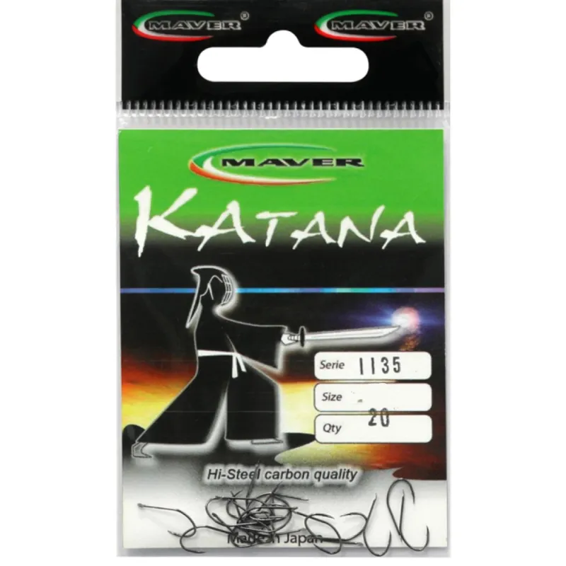 Haczyki Maver Katana 1135 rozm. 10 Black Nickel – mocne i ostre haczyki feederowe