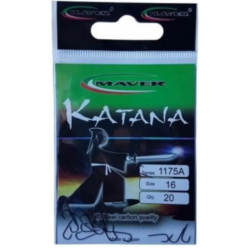 Haczyki Maver Katana 1175 rozm. 20 Black Nickel – delikatne i ultraskuteczne