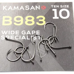 Haczyki Kamasan B983 Barbed Eyed roz. 10 – mocne, kute, 10 sztuk