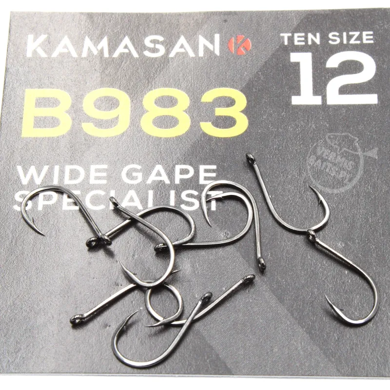 Haczyki Kamasan B983 Barbed Eyed roz. 12 – mocne, kute, 10 szt.