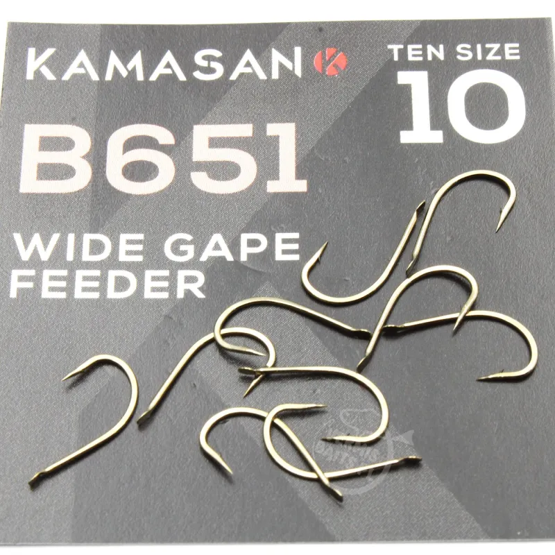 Haczyki Kamasan B651 Barbed Spade roz. 10 – mocne, kute, 10 szt.