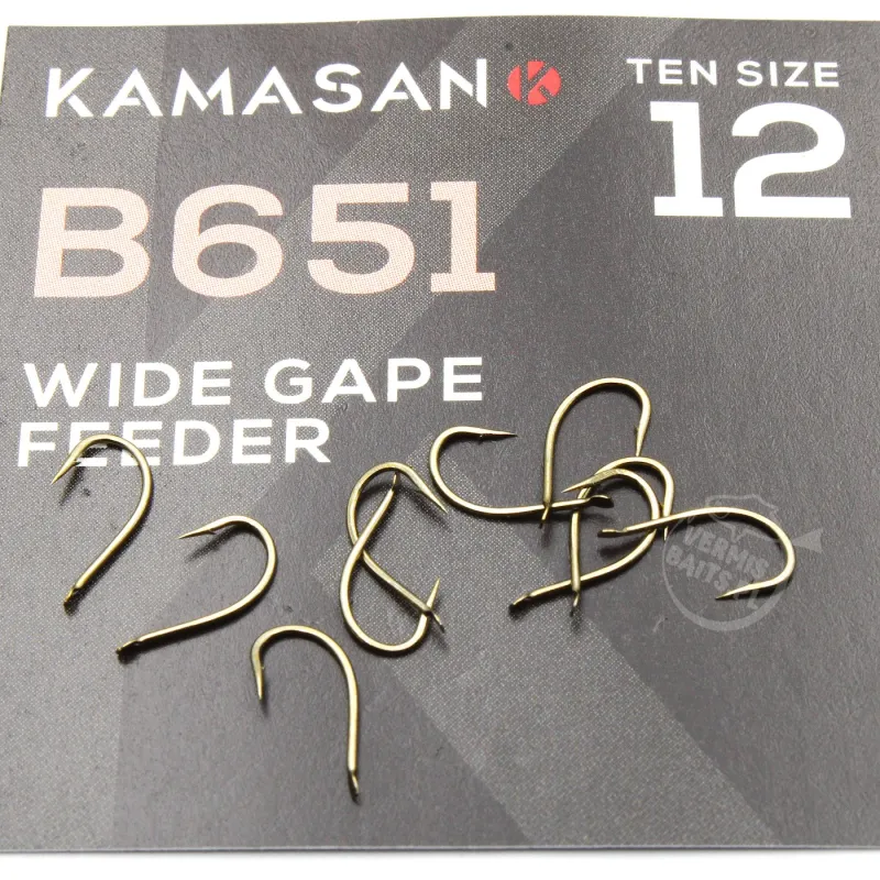 Haczyki Kamasan B651 Barbed Spade roz. 12 – mocne, kute, 10 szt.