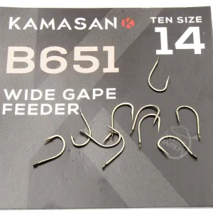 Haczyki Kamasan B651 Barbed Spade roz. 14 – mocne, kute, 10 szt.