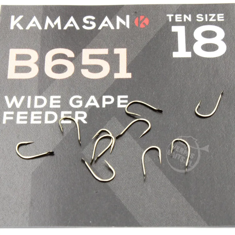 Haczyki Kamasan B651 Barbed Spade roz. 18 – mocne, kute, 10 szt.