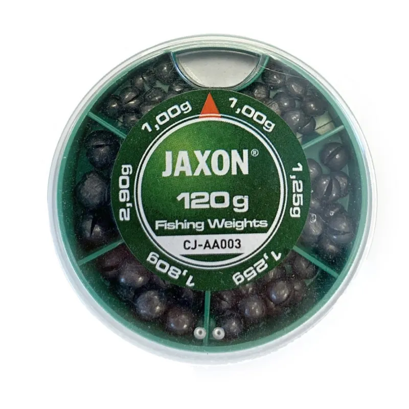 Ciężarki wędkarskie Grube Jaxon 120g KP CJ-AA003 – zestaw miękkich śrucin do wyważania zestawów
