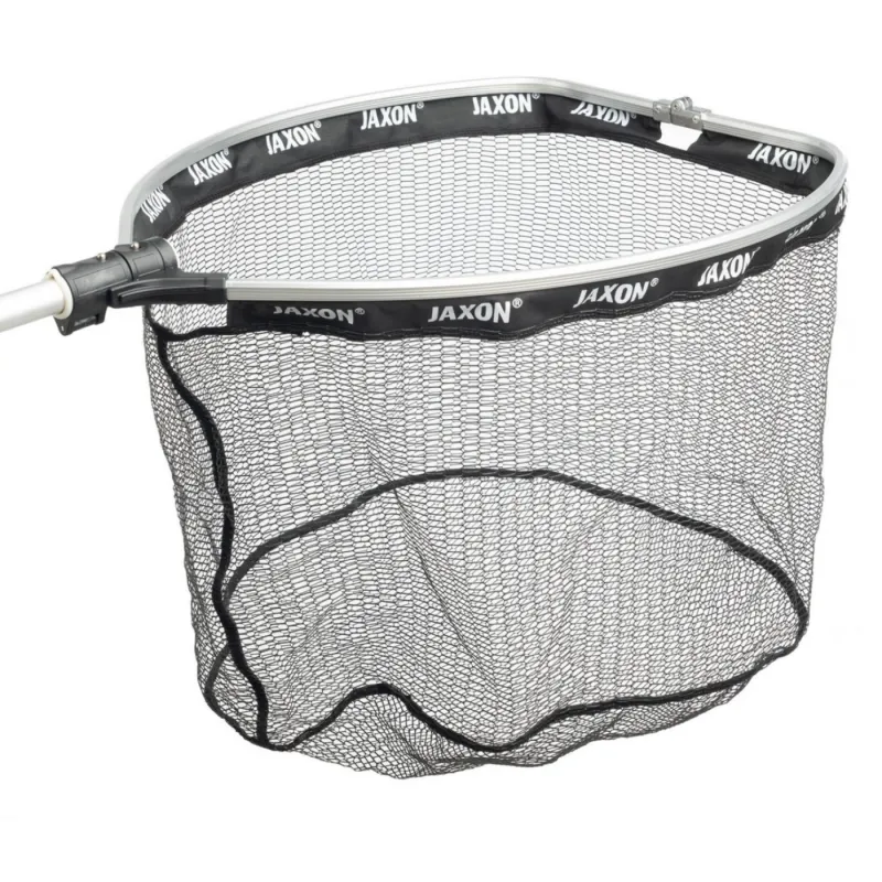Podbierak spinningowy składany 240 cm Jaxon – gumowana siatka, teleskopowy uchwyt