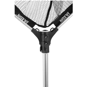 Podbierak spinningowy składany 240 cm Jaxon – gumowana siatka, teleskopowy uchwyt