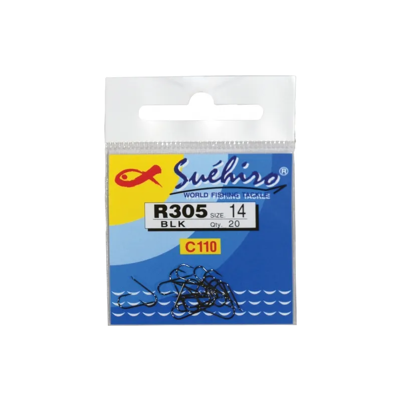 Haczyki Milo R305 Suehiro BLK Nr 20 – półokrągłe, super ostre | wedkarski.pro