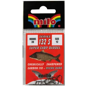 Haczyki Milo 132S Carbone 110 Nr 12 – mocne haczyki do dużych ryb na małe przynęty