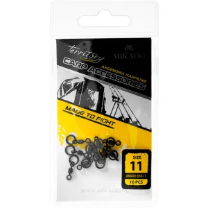 Krętlik karpiowy rolkowy z kółkiem nr 11 Mikado – wytrzymałość 28 kg