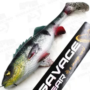Guma Savage Gear 4D Perch Shad 12.5 cm 20 g Green Silver – realistyczna guma na szczupaka i sandacza