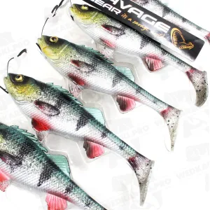 Guma Savage Gear 4D Perch Shad 12.5 cm 20 g Green Silver – realistyczna guma na szczupaka i sandacza