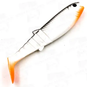 Savage Gear Cannibal Shad 8 cm 5 g White Black – skuteczna guma na sandacza i szczupaka