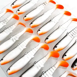 Savage Gear Cannibal Shad 8 cm 5 g White Black – skuteczna guma na sandacza i szczupaka