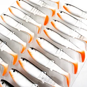 Savage Gear Cannibal Shad 8 cm 5 g White Black – skuteczna guma na sandacza i szczupaka