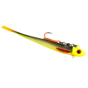 Przynęta Saira Vertical 17 cm 45 g Fluo – widoczna na mętnej, głębokiej wodzie