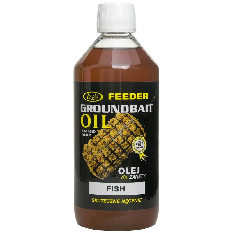 Olej Lorpio Feeder Groundbait Oil Fish 500ml – booster do zanęt feederowych