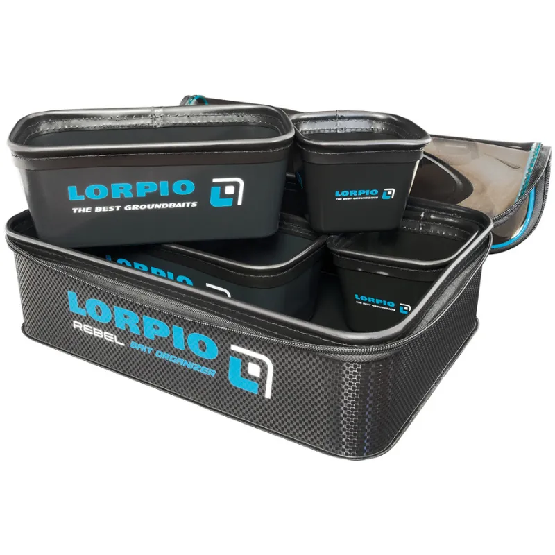 Zestaw pojemników EVA Lorpio Rebel z pokrywką – organizer na przynęty i zanęty