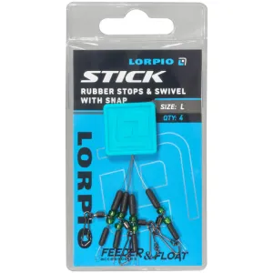 Stopery Lorpio STICK z agrafką i krętlikiem – uniwersalny system montażu