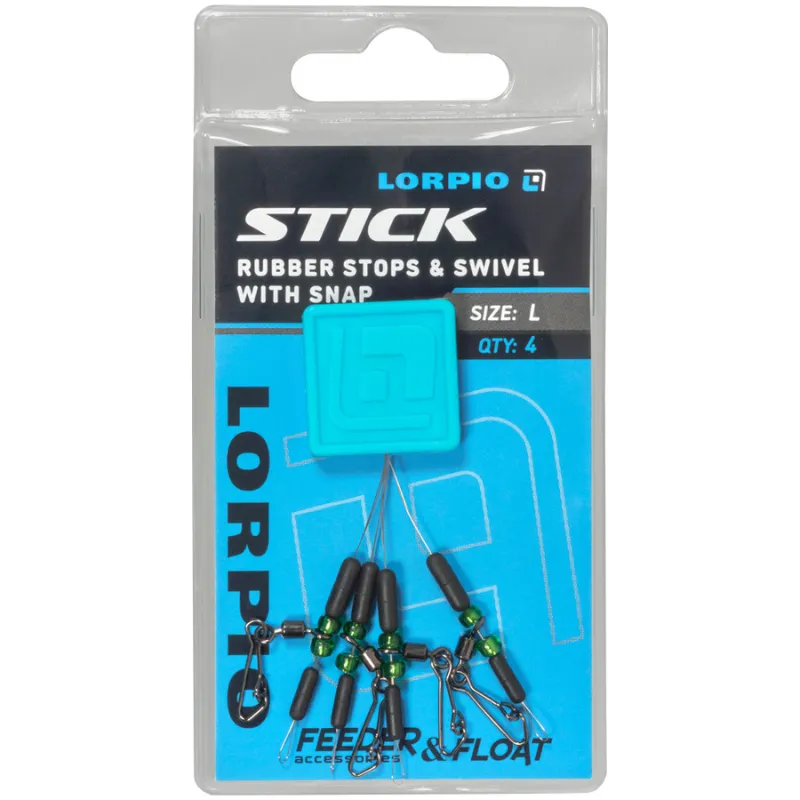 Stopery Lorpio STICK z agrafką i krętlikiem – uniwersalny system montażu