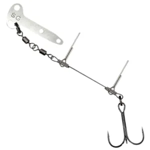 Savage Gear Pro Peg Blade Rig 8cm – dozbrojka z drutu Carbon49, 2 szt.