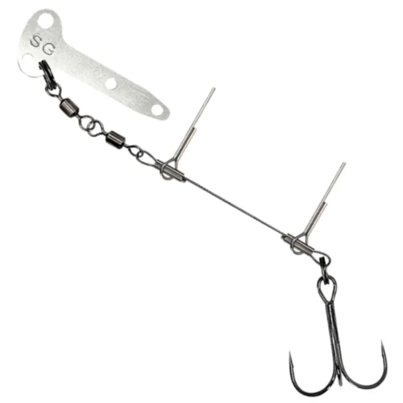 Savage Gear Pro Peg Blade Rig 8cm – dozbrojka z drutu Carbon49, 2 szt.