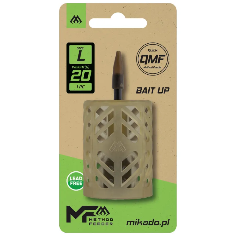 Bait Up Feeder Q.M.F. 20 g L Mikado – koszyczek do nęcenia wstępnego