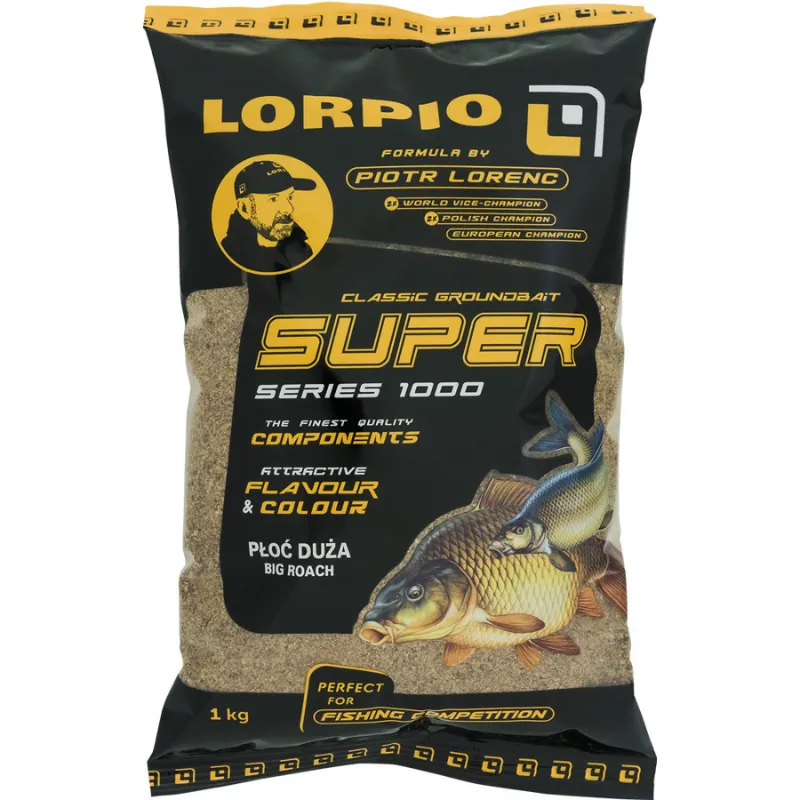Zanęta Lorpio Super Płoć Duża 1kg – skuteczna mieszanka na duże płocie