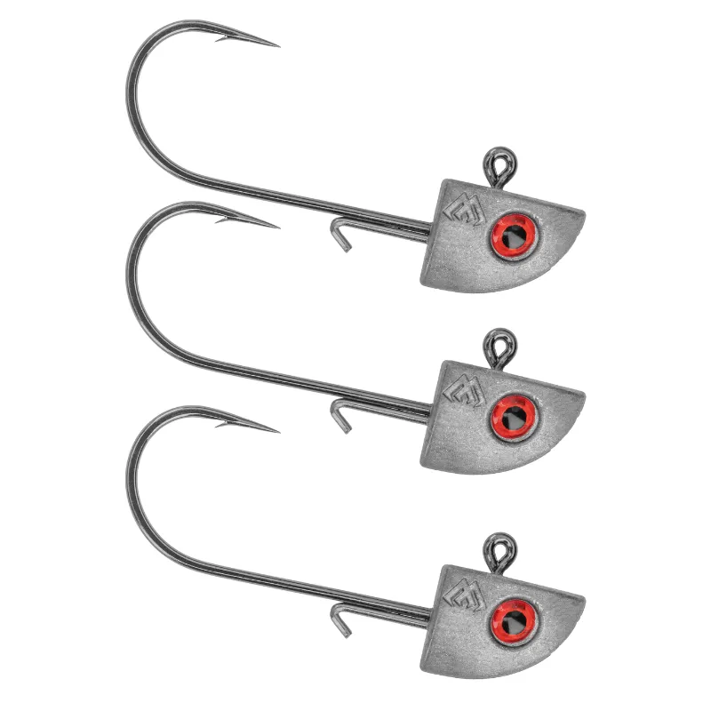 Główka jigowa Mikado Jaws 7g 1/0 – trójkątna z okiem 3D do jaskółek