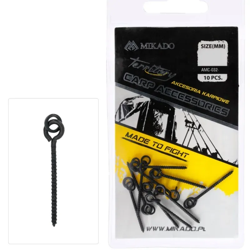 Mikado Wkręt do kulek proteinowych z kółkiem 13 mm – zestaw 10 szt.