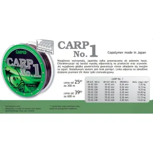 Żyłka Robinson Carpex Carp No.1 0,33 mm 300 m – mocna żyłka karpiowa
