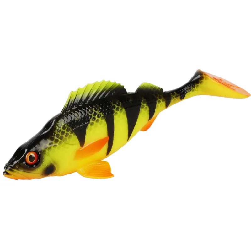 Guma MFT Perch 10 cm 14 g Firetiger Perch – jaskrawa przynęta na drapieżniki