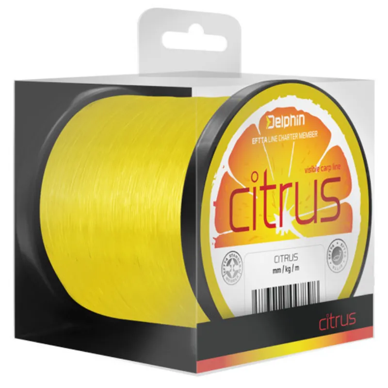 Żyłka Delphin CITRUS 0,35 mm 8,6 kg 600 m żółta – mocna karpiowa