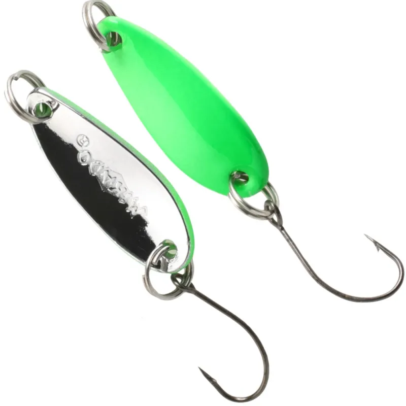 Błystka Mini Trout 2.4cm 2.5g FLUO – zielono-srebrna błystka Trout Area