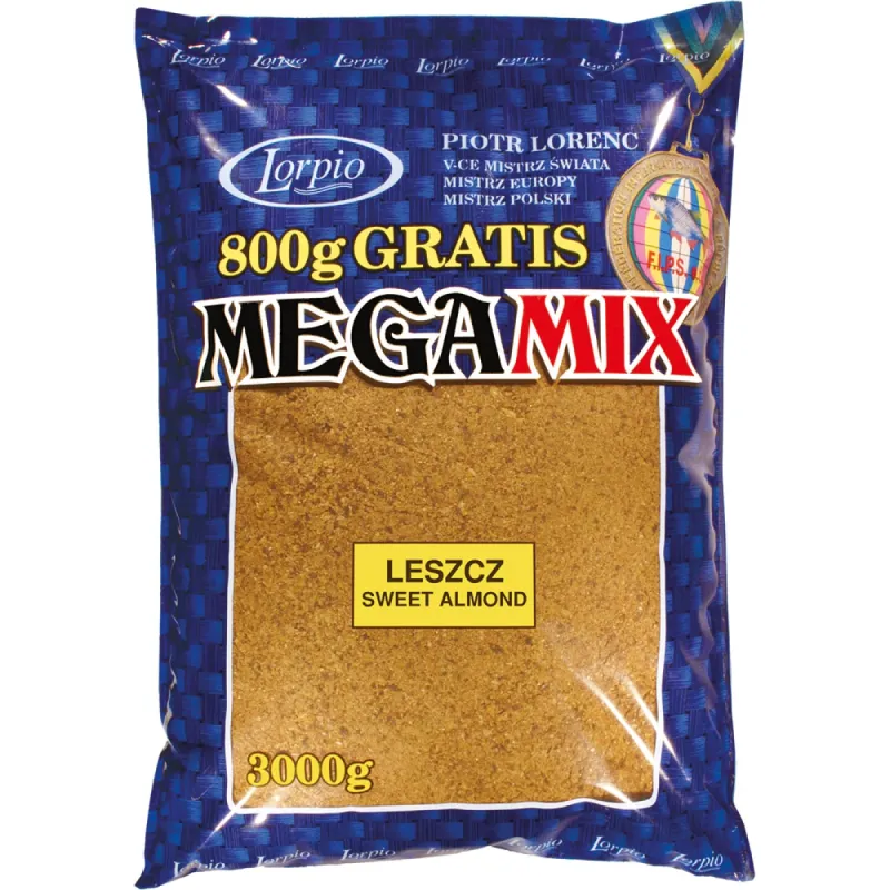 Zanęta Lorpio Mega Mix Leszcz Sweet Almond 3 kg – skuteczna zanęta na leszcza i karpia