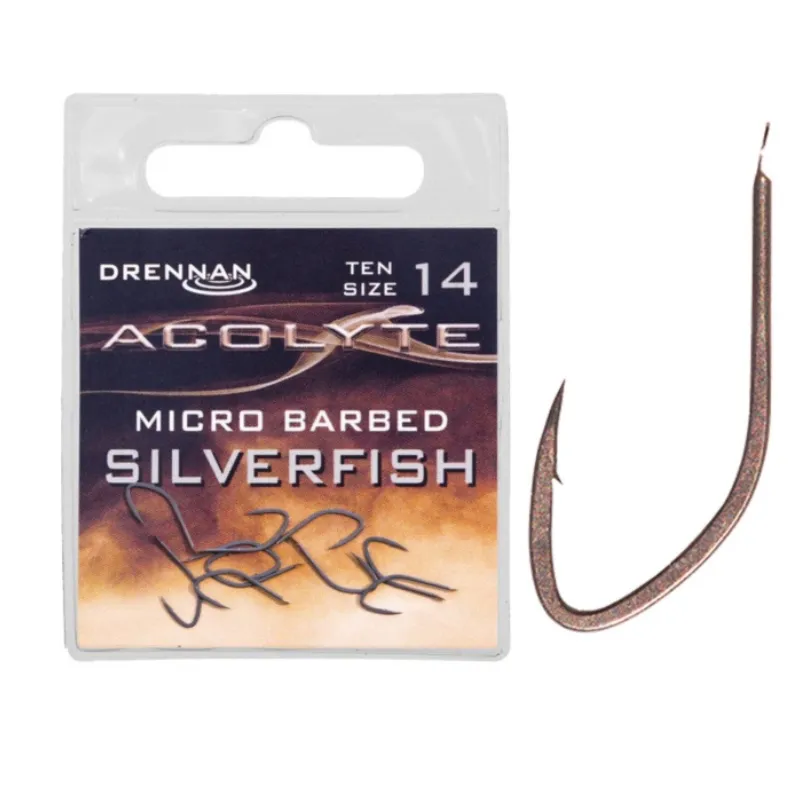 Haczyki Drennan Acolyte Silverfish Nr 20 – cienkie, mocne i ultraczujne