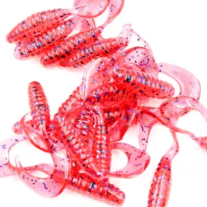 Twister Mann’s PU 3 cm – perłowo-seledynowa guma na okonie i pstrągi