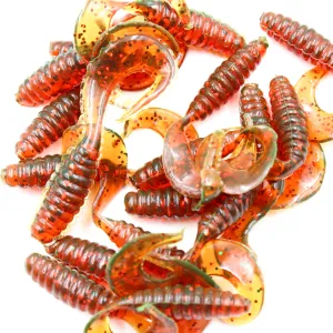 Twister Mann’s RFMO 3 cm – czerwona guma z brokatem na okonie i pstrągi