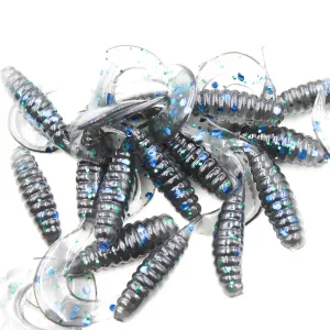 Twister Mann’s SBGF 3 cm – złoto-srebrna guma z brokatem na okonie i pstrągi