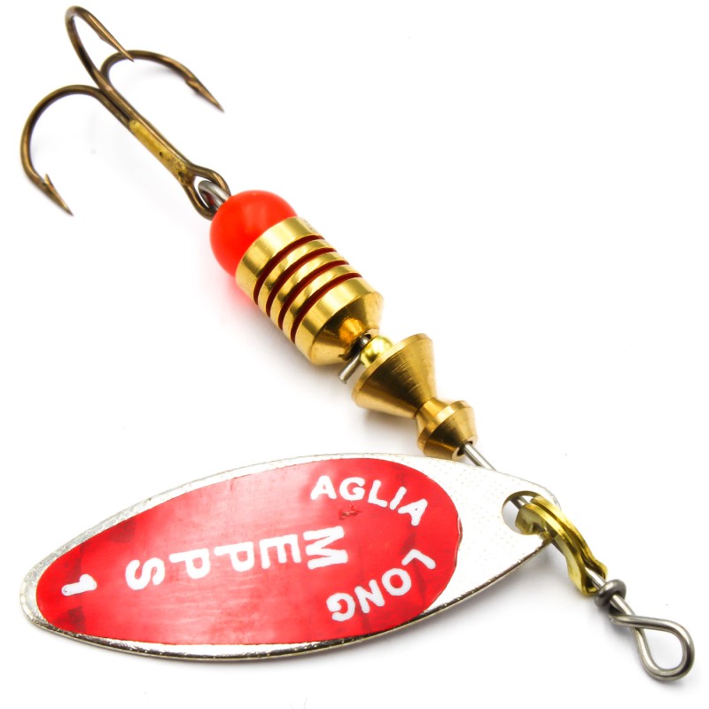 Mepps Aglia Long Redbo srebrna 1 – błystka na pstrąga, klenia i okonia