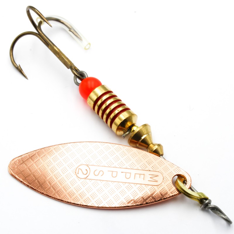 Mepps Aglia Long miedziana 2 – błystka na pstrągi, klenie i okonie