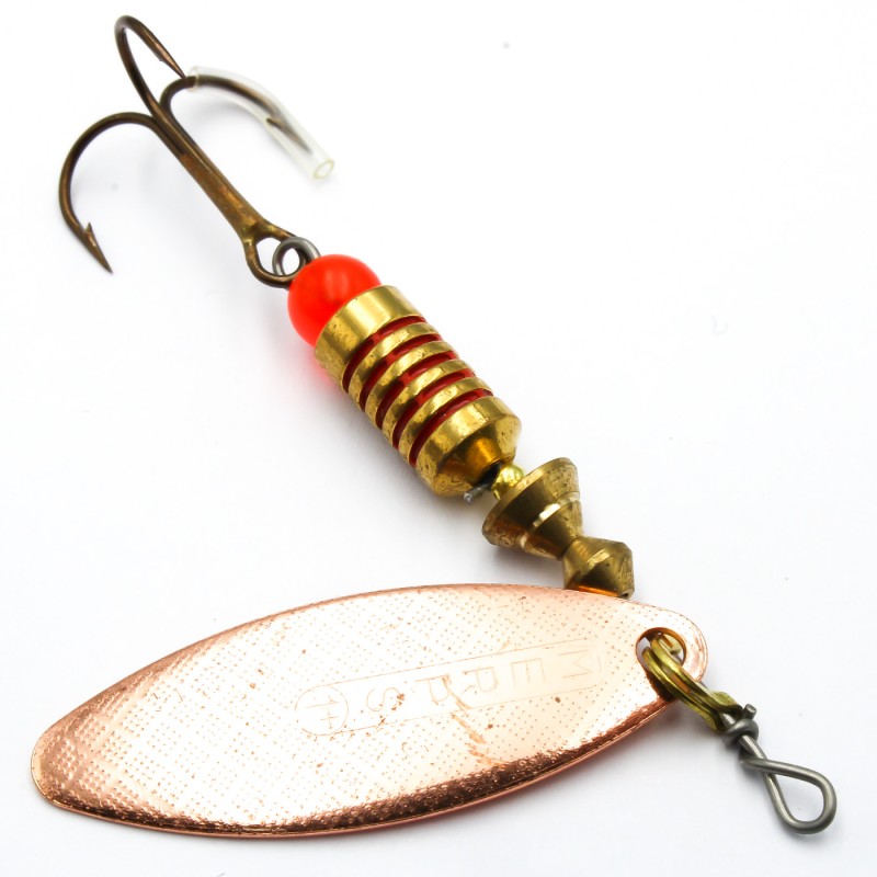 Mepps Aglia Long miedziana 1+ – błystka na pstrąga, klenia i okonia