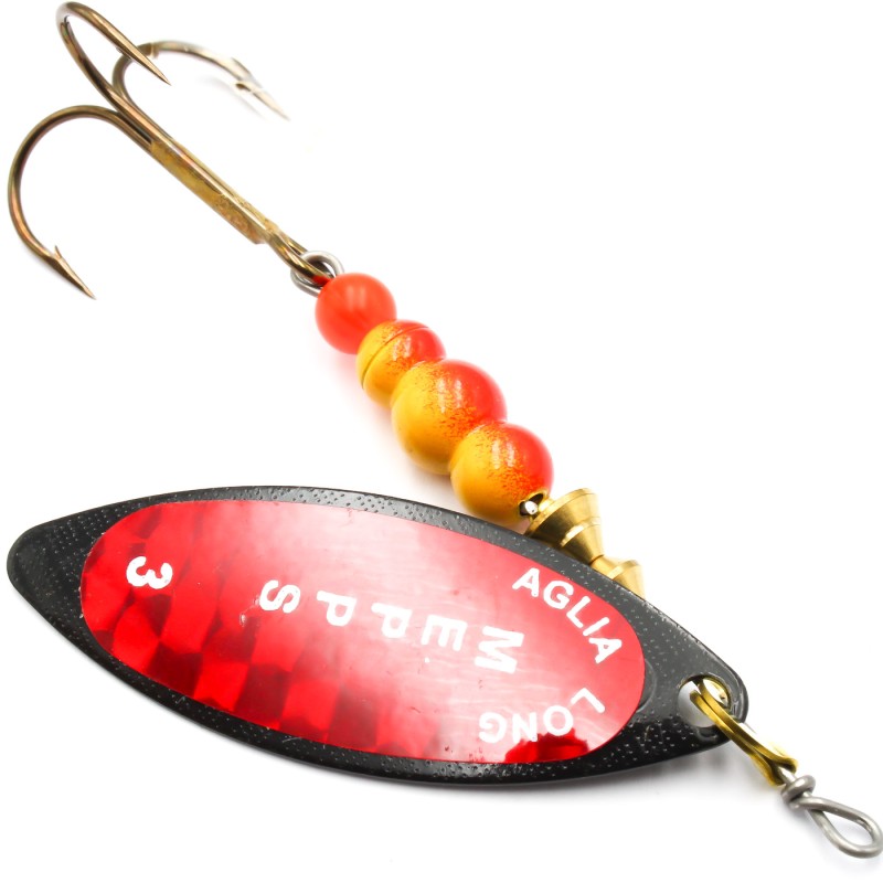 Mepps Aglia Long Redbo czarna 3 – błystka na szczupaka i sandacza