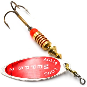 Mepps Aglia Long Redbo srebrna 2 – błystka na klenia, szczupaka i okonia