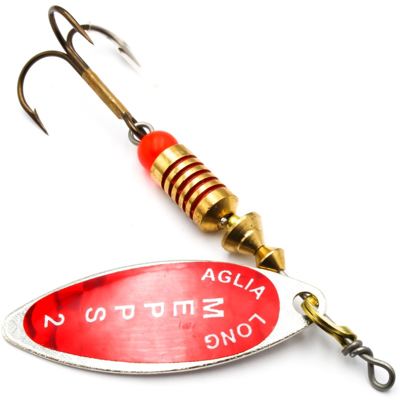 Mepps Aglia Long Redbo srebrna 2 – błystka na klenia, szczupaka i okonia