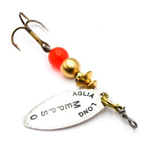 Mepps Aglia Long Rainbo srebrna 0 – błystka na pstrągi i klenie