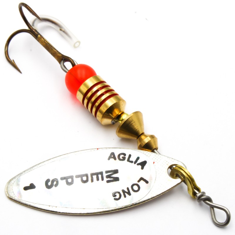 Mepps Aglia Long Rainbo srebrna 1 – błystka na pstrąga, klenia i okonia