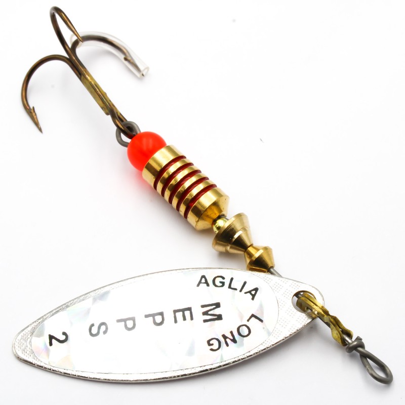 Mepps Aglia Long Rainbo srebrna 2 – błystka na pstrąga, klenia i okonia