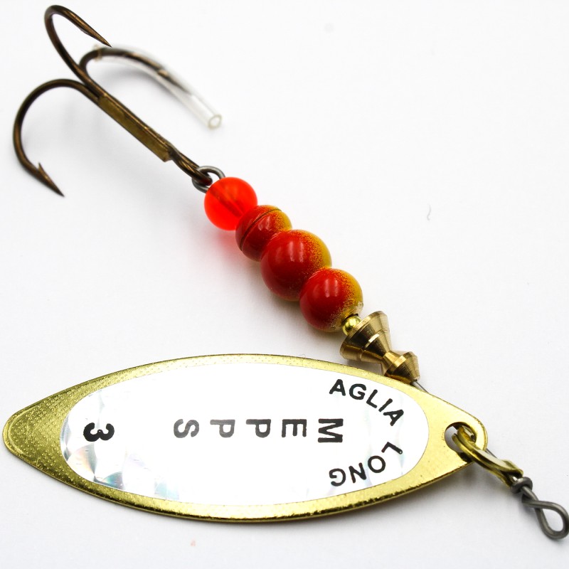 Mepps Aglia Long Rainbo złota 3 – błystka na szczupaka, klenia i okonia